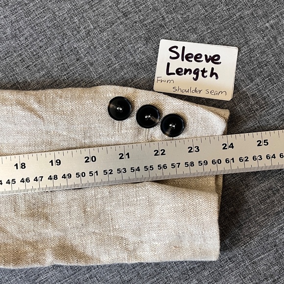 Hobbs 100% Linen Flax Blazer Jacket - Women's Size Beige - 14 UK - Picture 8 of 10